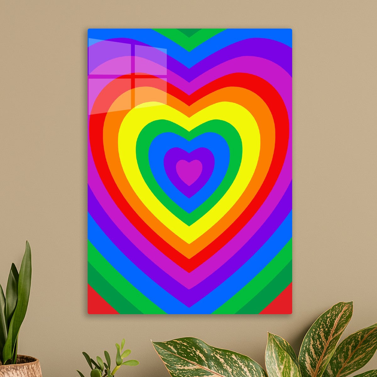 Radiant Rainbow Heart