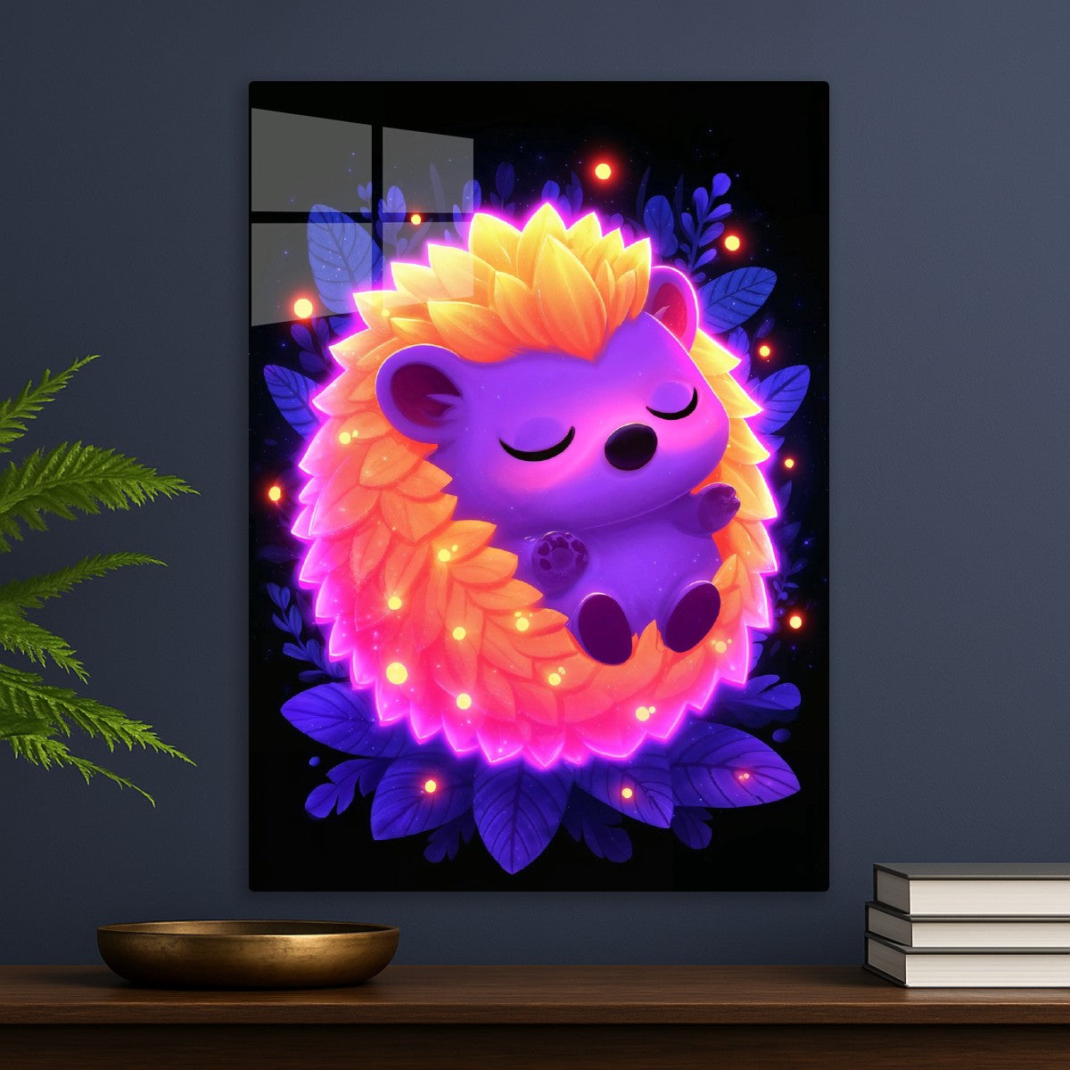 Sleeping Neon Hedgehog
