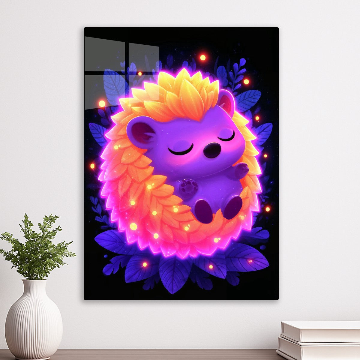 Sleeping Neon Hedgehog