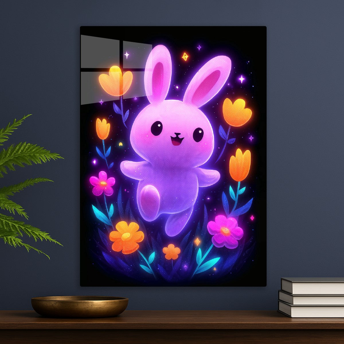 Neon Bunny in Bloom