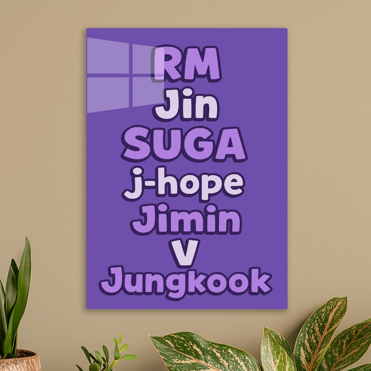 BTS Members Typography Art