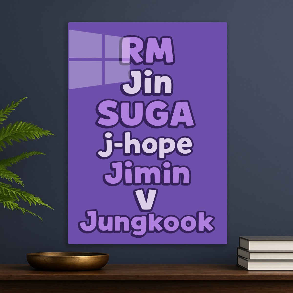 BTS Members Typography Art