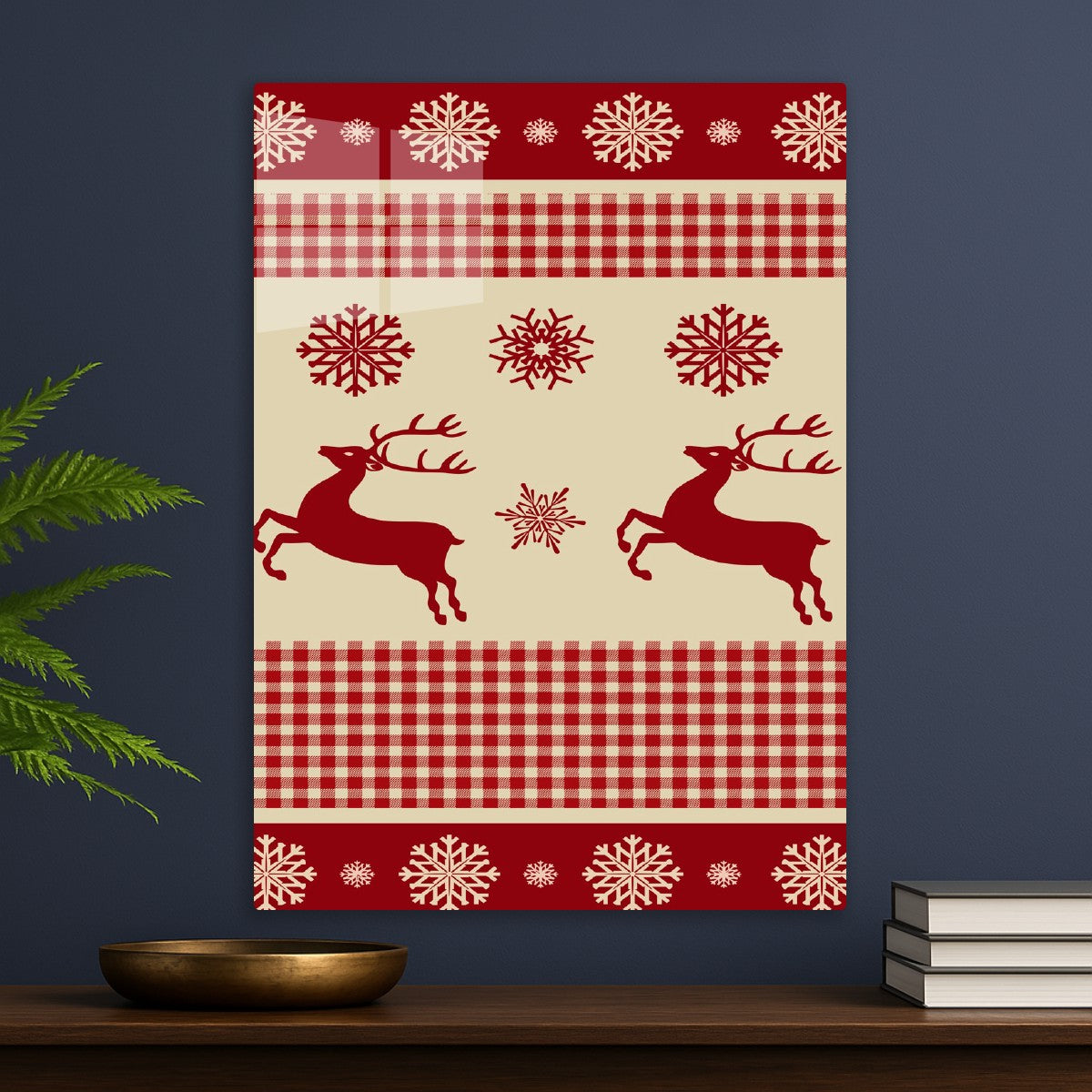 Classic Christmas Reindeer Art