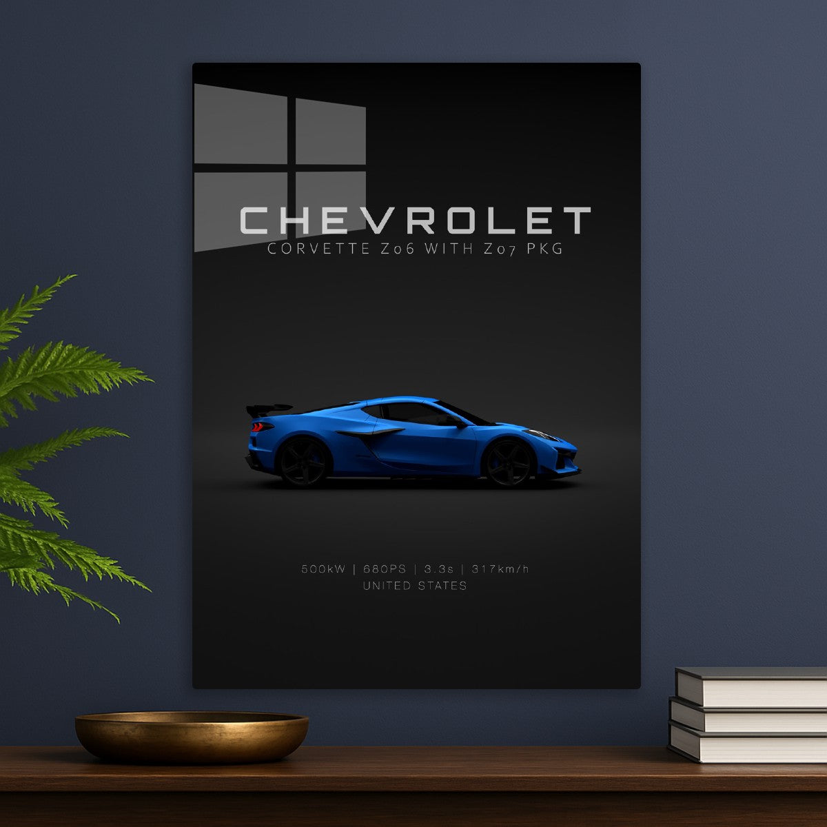 Chevrolet Corvette C8 Blue Specs