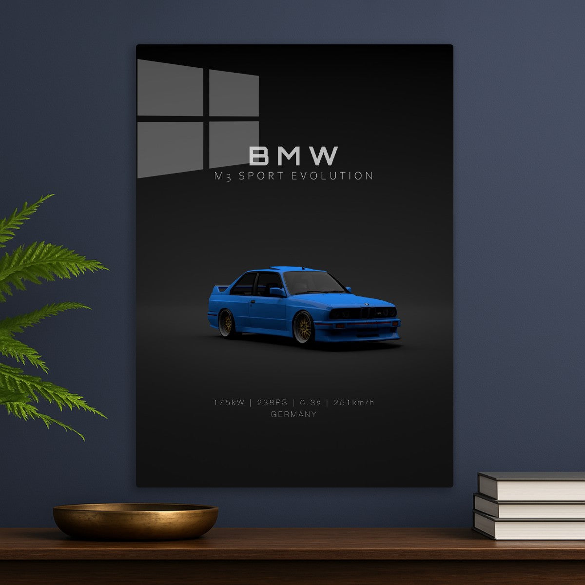 BMW M3 E30 Evo 3 Blue Front