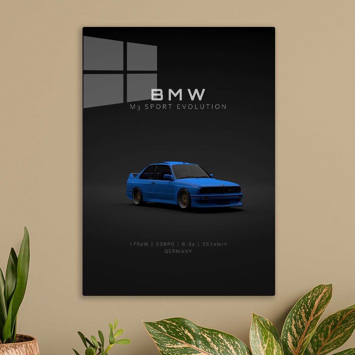 BMW M3 E30 Evo 3 Blue Front