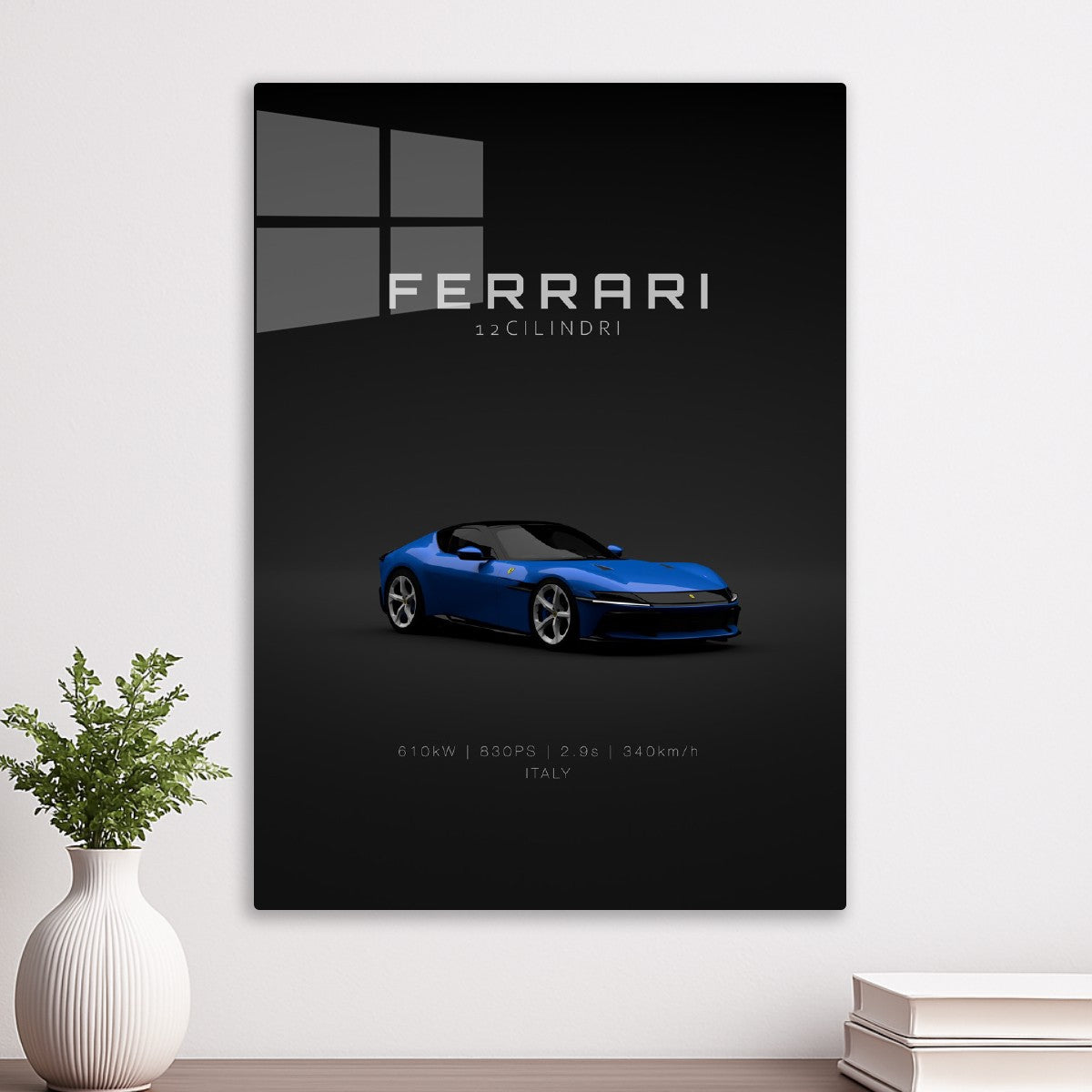 2025 Ferrari 12Cilindri Blue Front Specs
