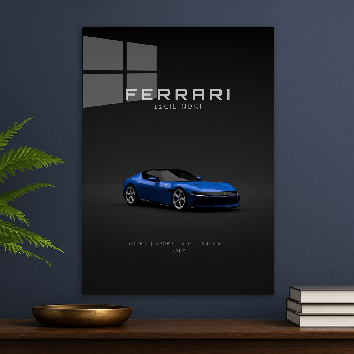 2025 Ferrari 12Cilindri Blue Front Specs