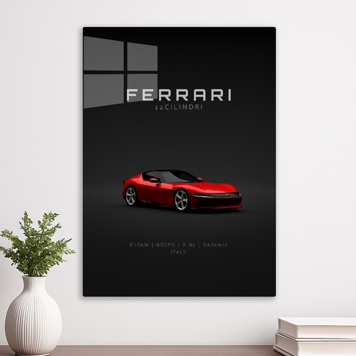2025 Ferrari 12Cilindri Red Front Specs