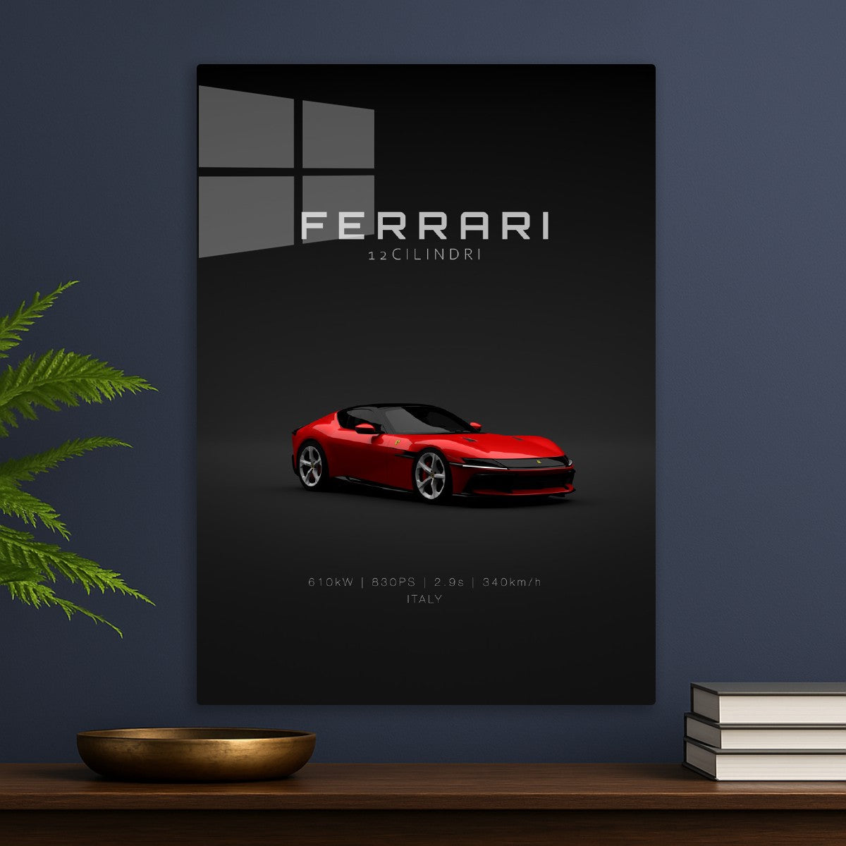 2025 Ferrari 12Cilindri Red Front Specs