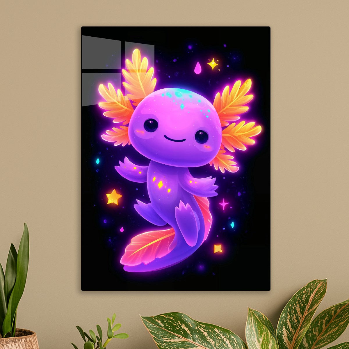 Neon Axolotl Magic