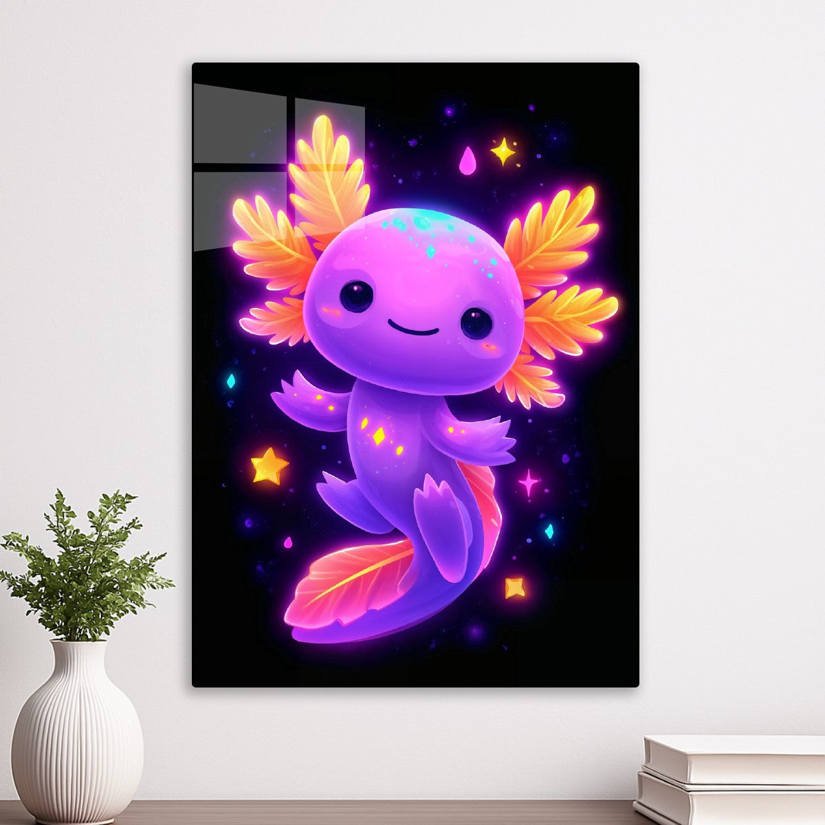 Neon Axolotl Magic