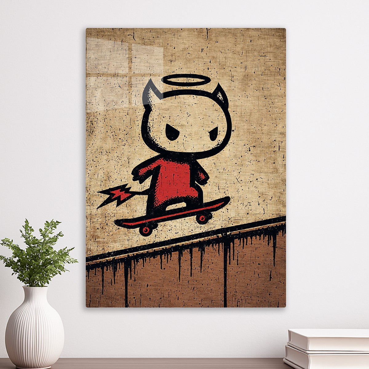 Skateboarding Demon Angel