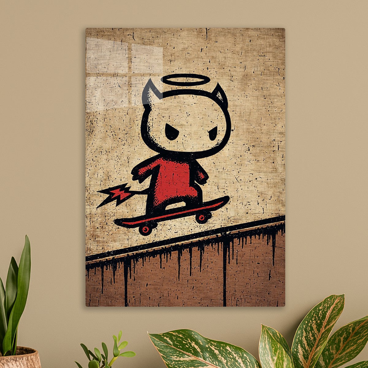 Skateboarding Demon Angel