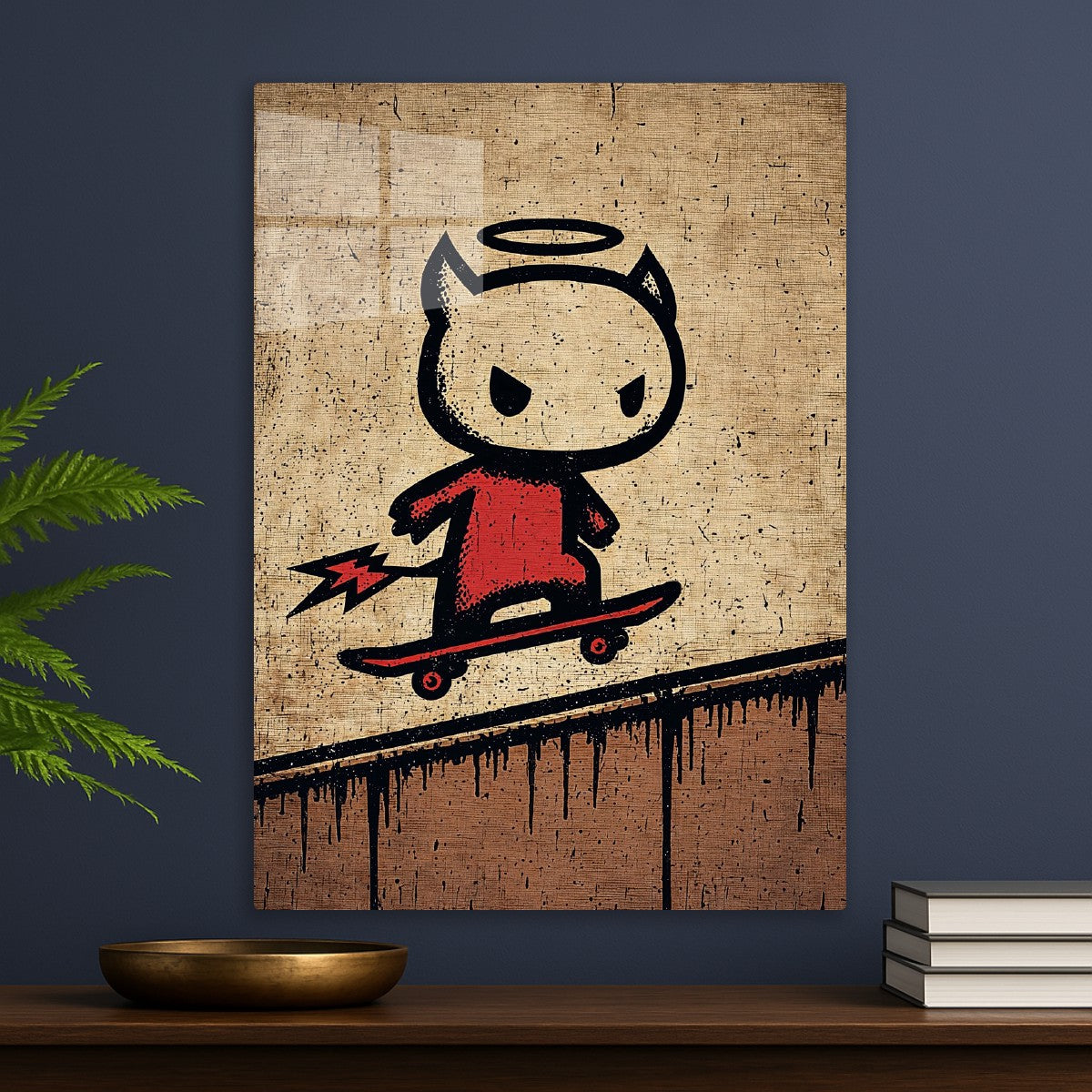 Skateboarding Demon Angel