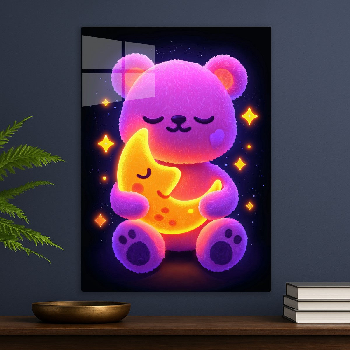 Neon Moon Hug Bear