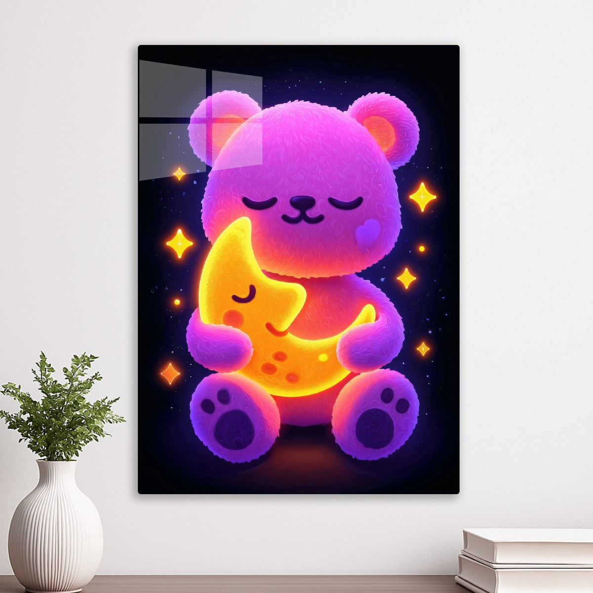 Neon Moon Hug Bear