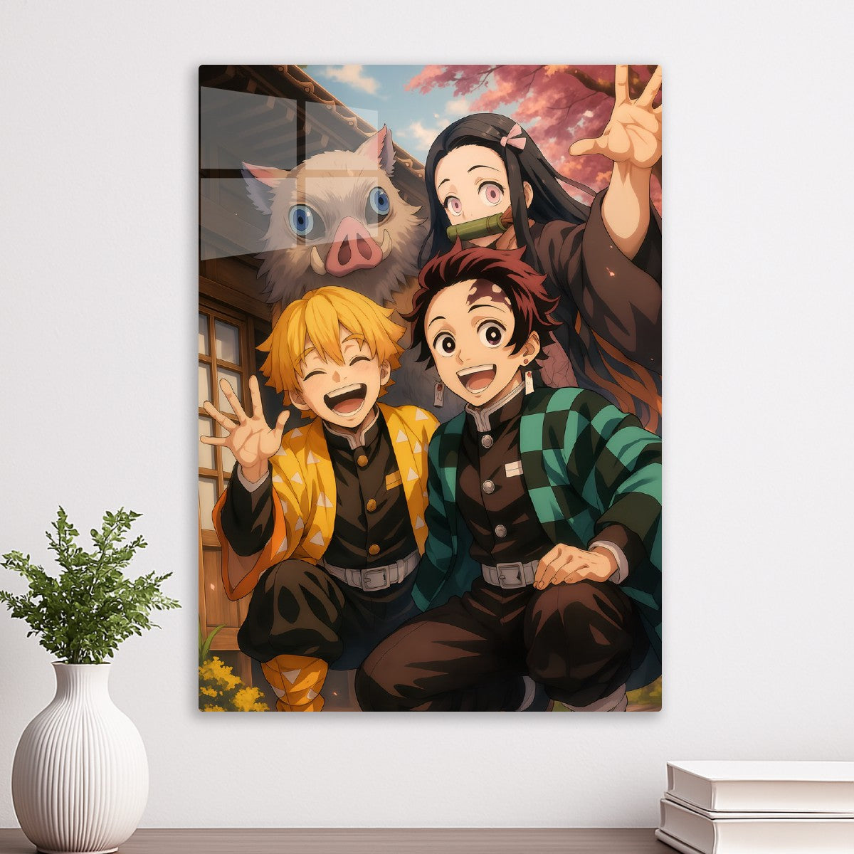 The Trio and Nezuko, Demon Slayer Kimetsu no Yaiba