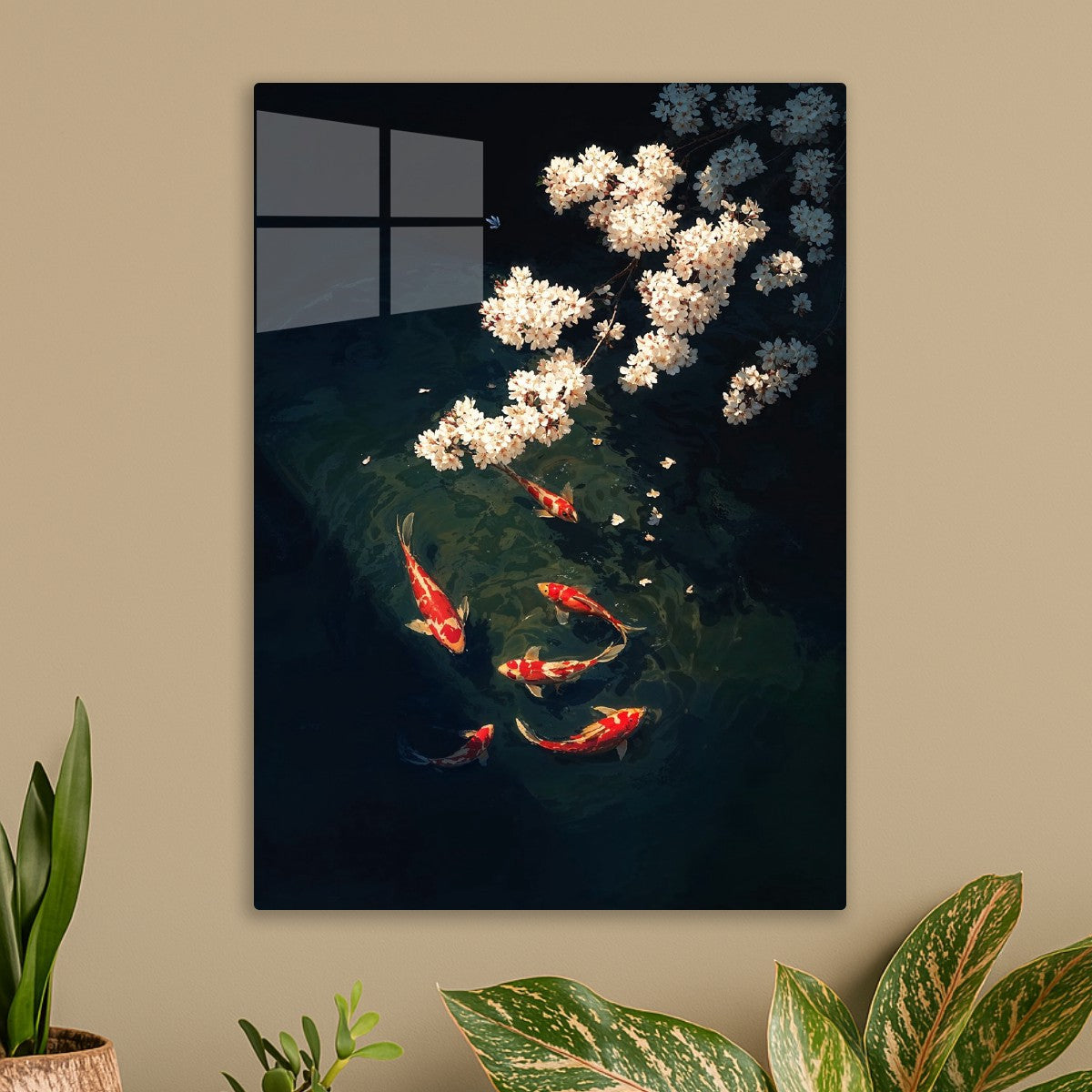 Koi and Sakura Harmony
