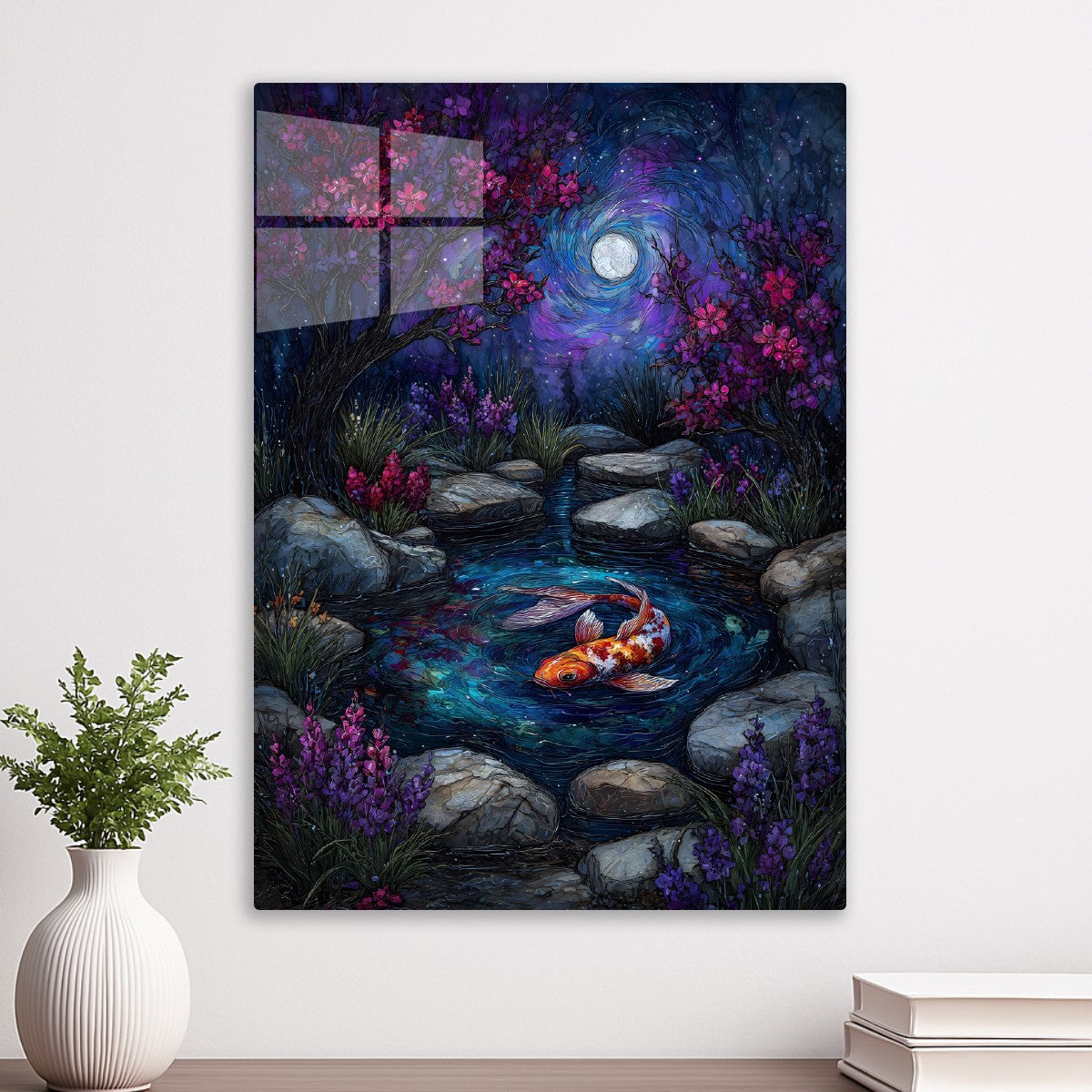Moonlit Koi Reverie