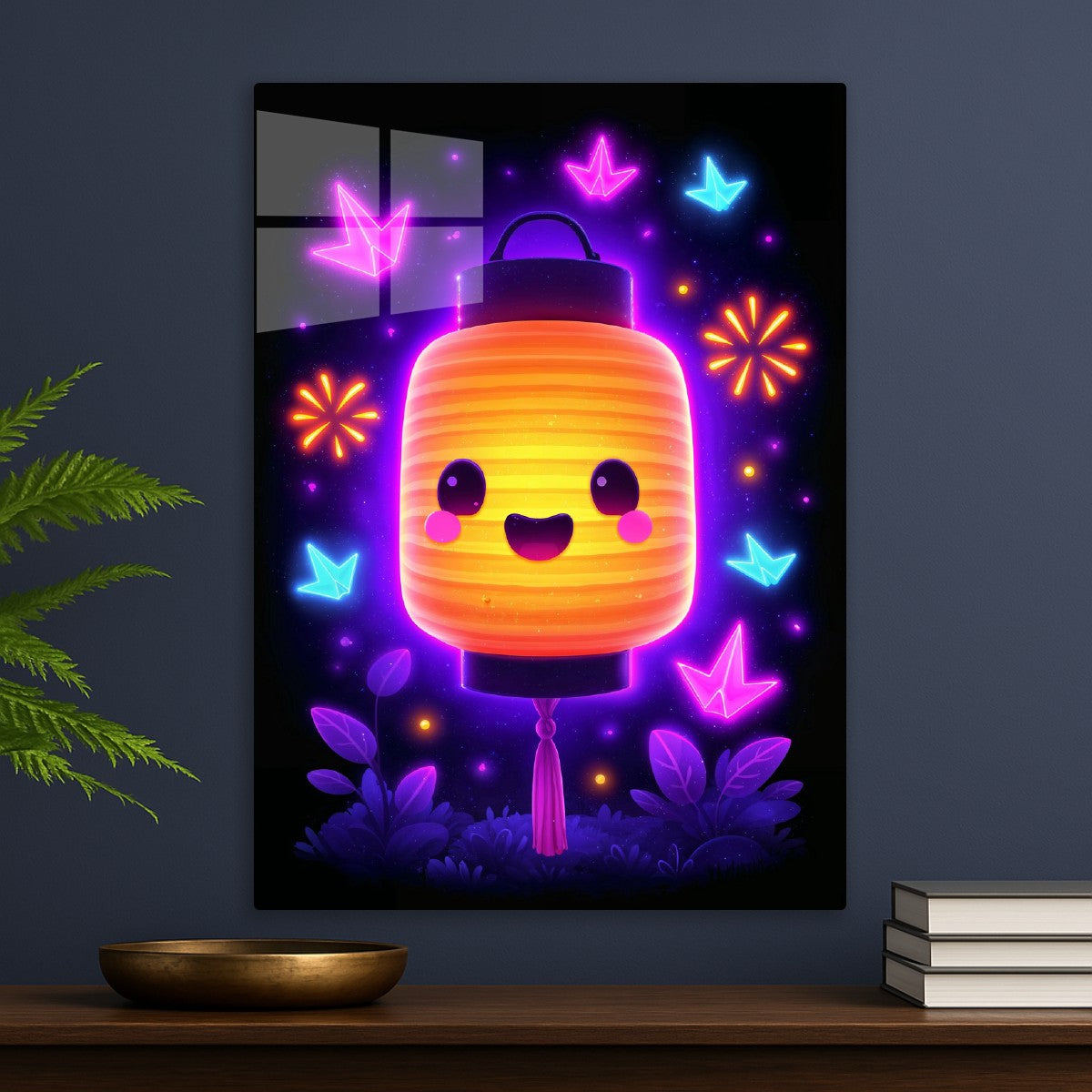 Neon Kawaii Lantern