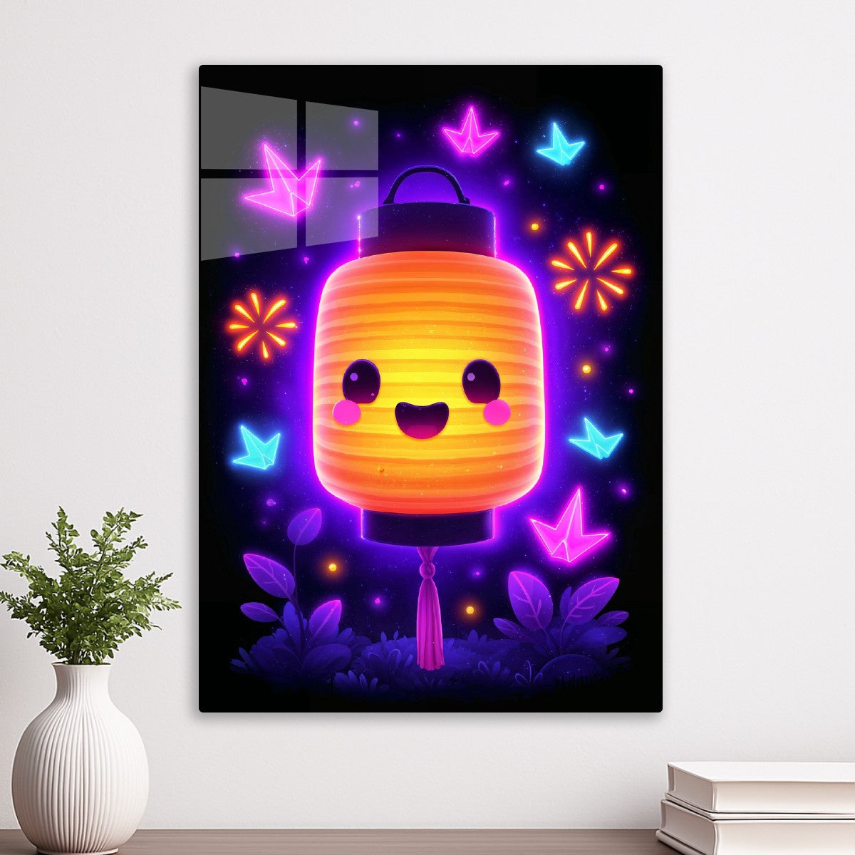 Neon Kawaii Lantern
