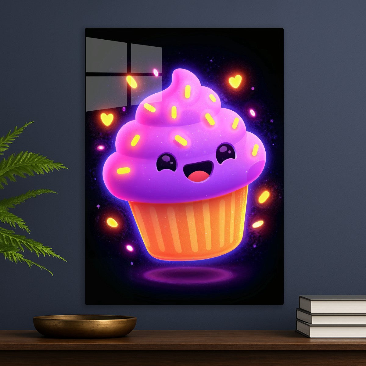 Neon Kawaii Cupcake