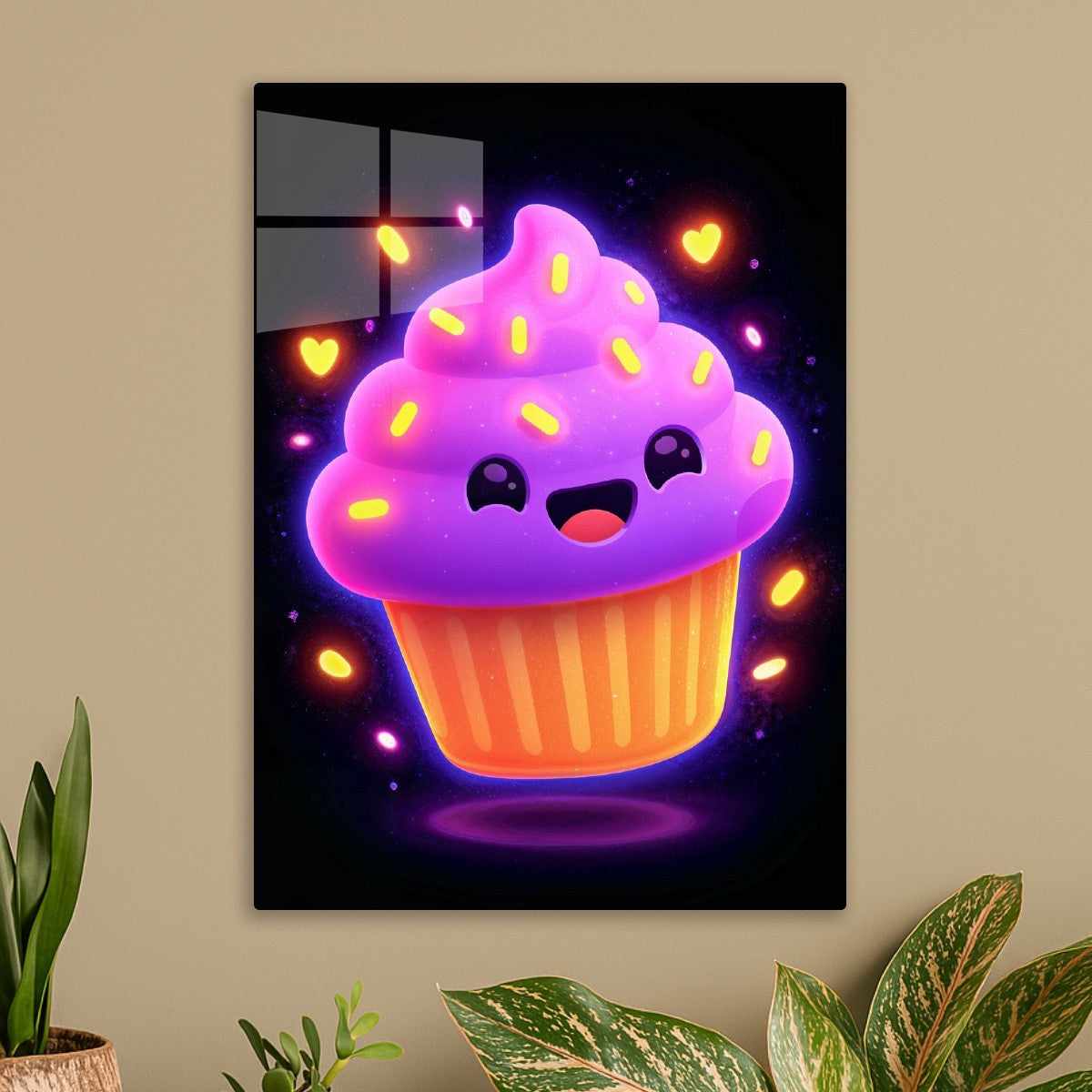 Neon Kawaii Cupcake