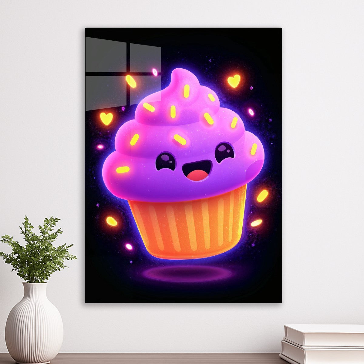 Neon Kawaii Cupcake