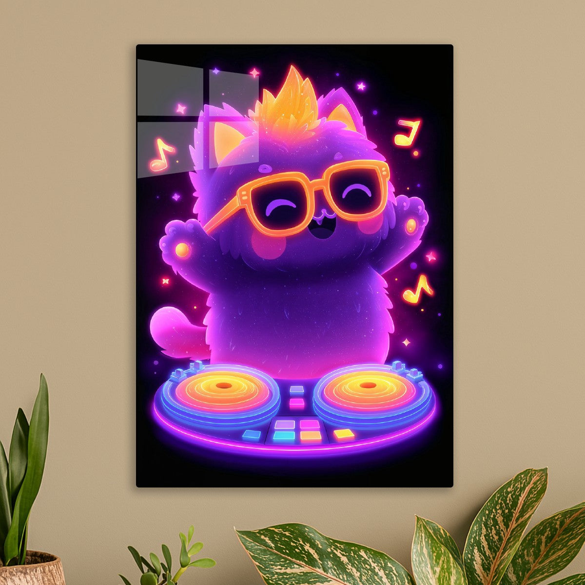 Neon DJ Cat Party