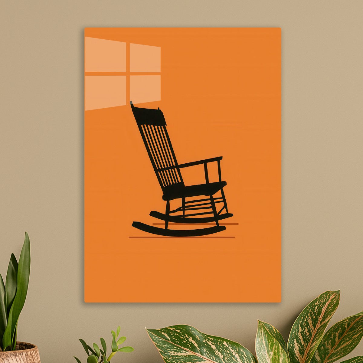 Simple Wooden Rocking Chair