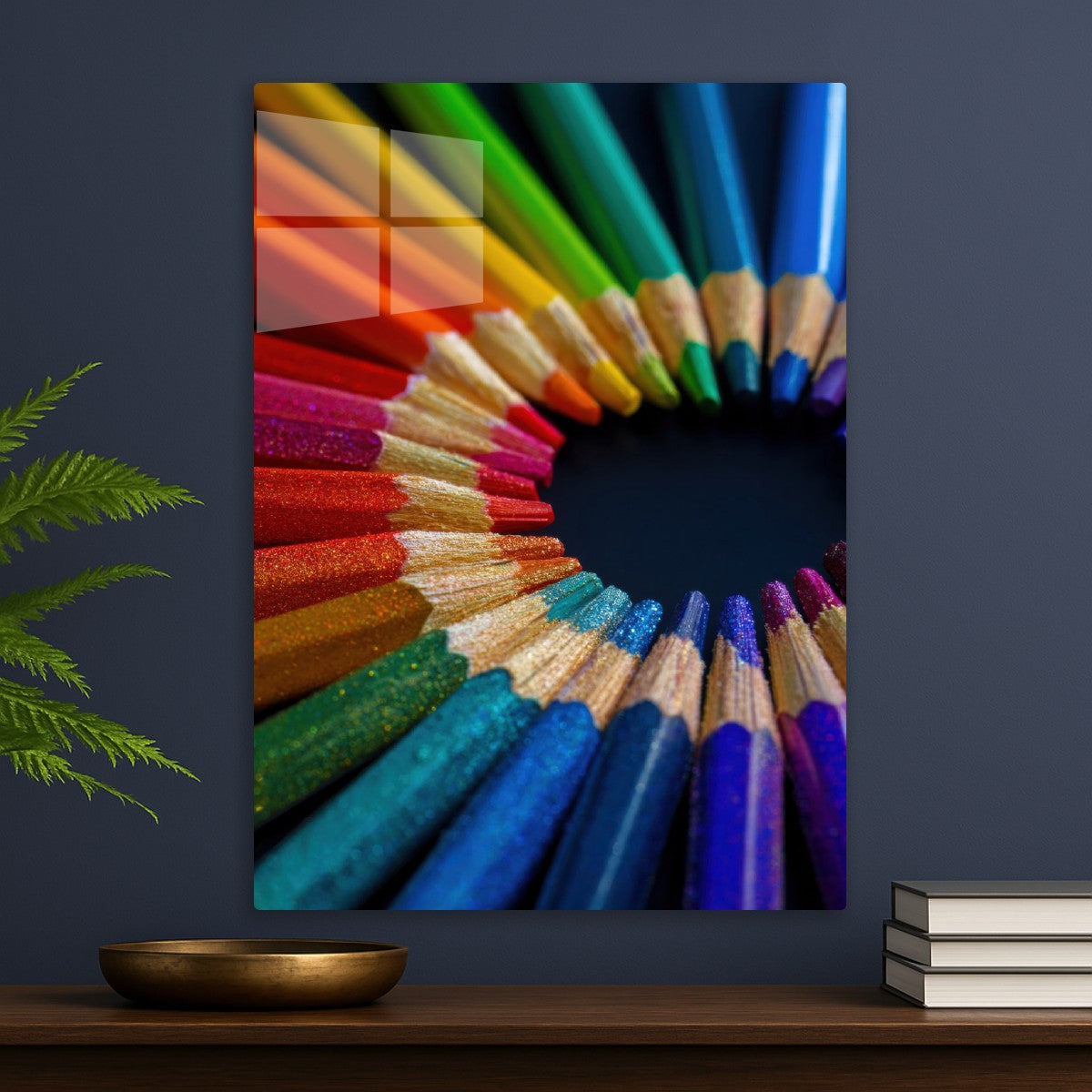 Rainbow Colored Pencil Circle 