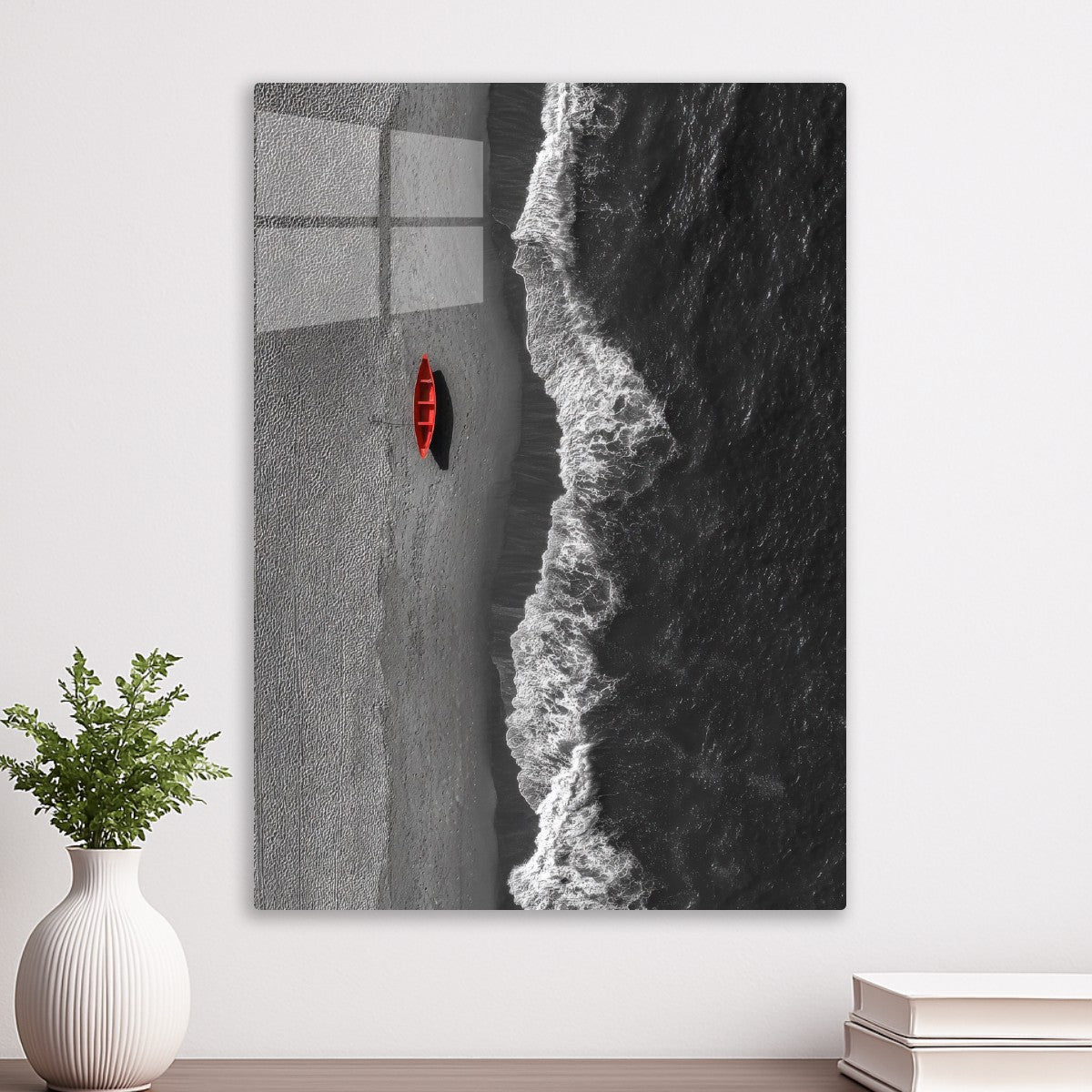 Red Boat at the Beach