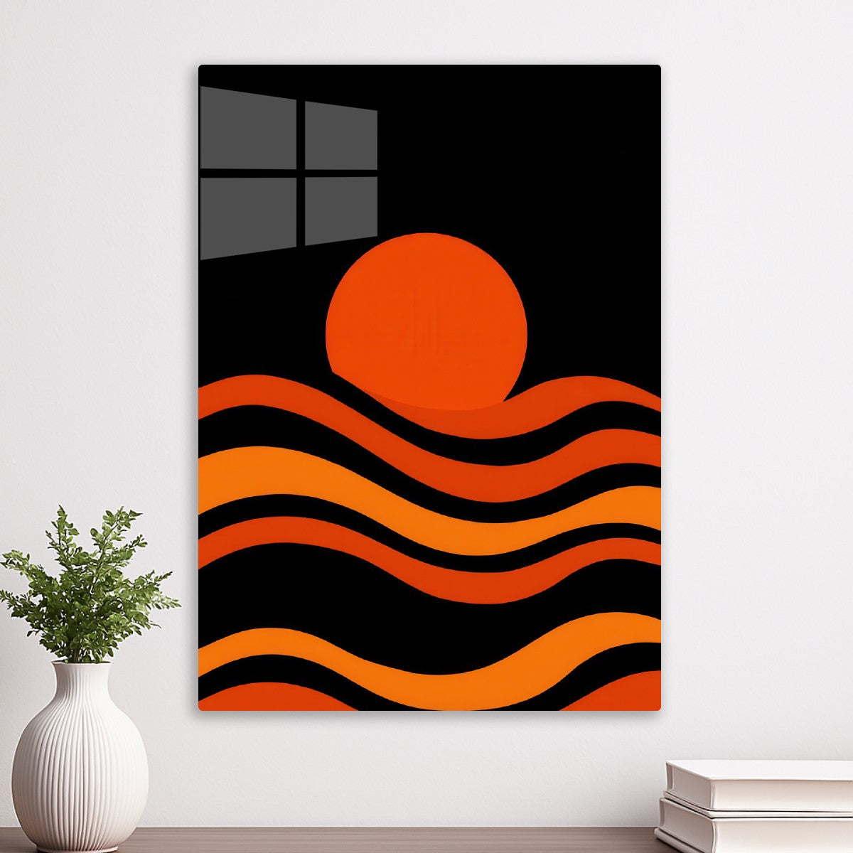 Sun Setting over Waves