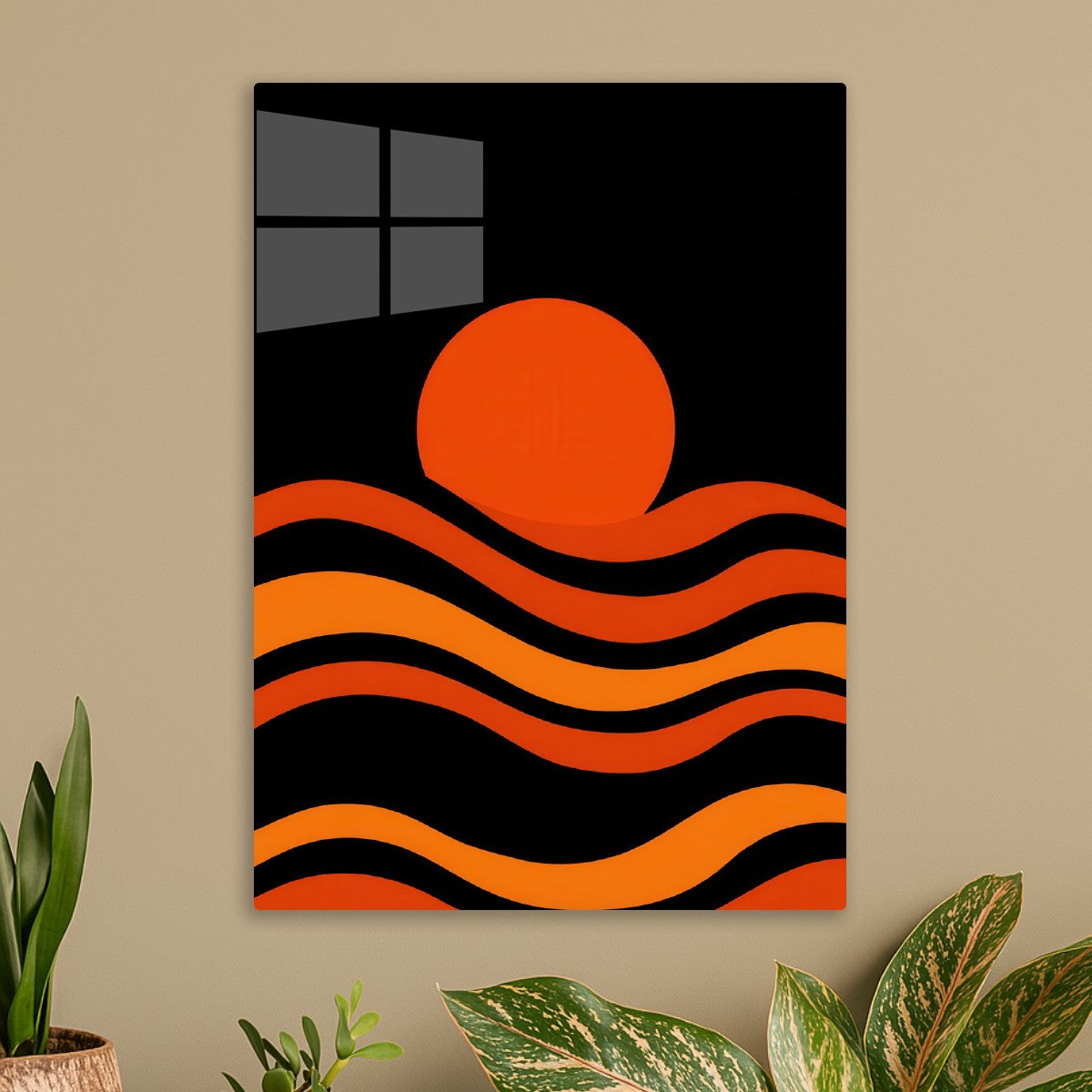 Sun Setting over Waves