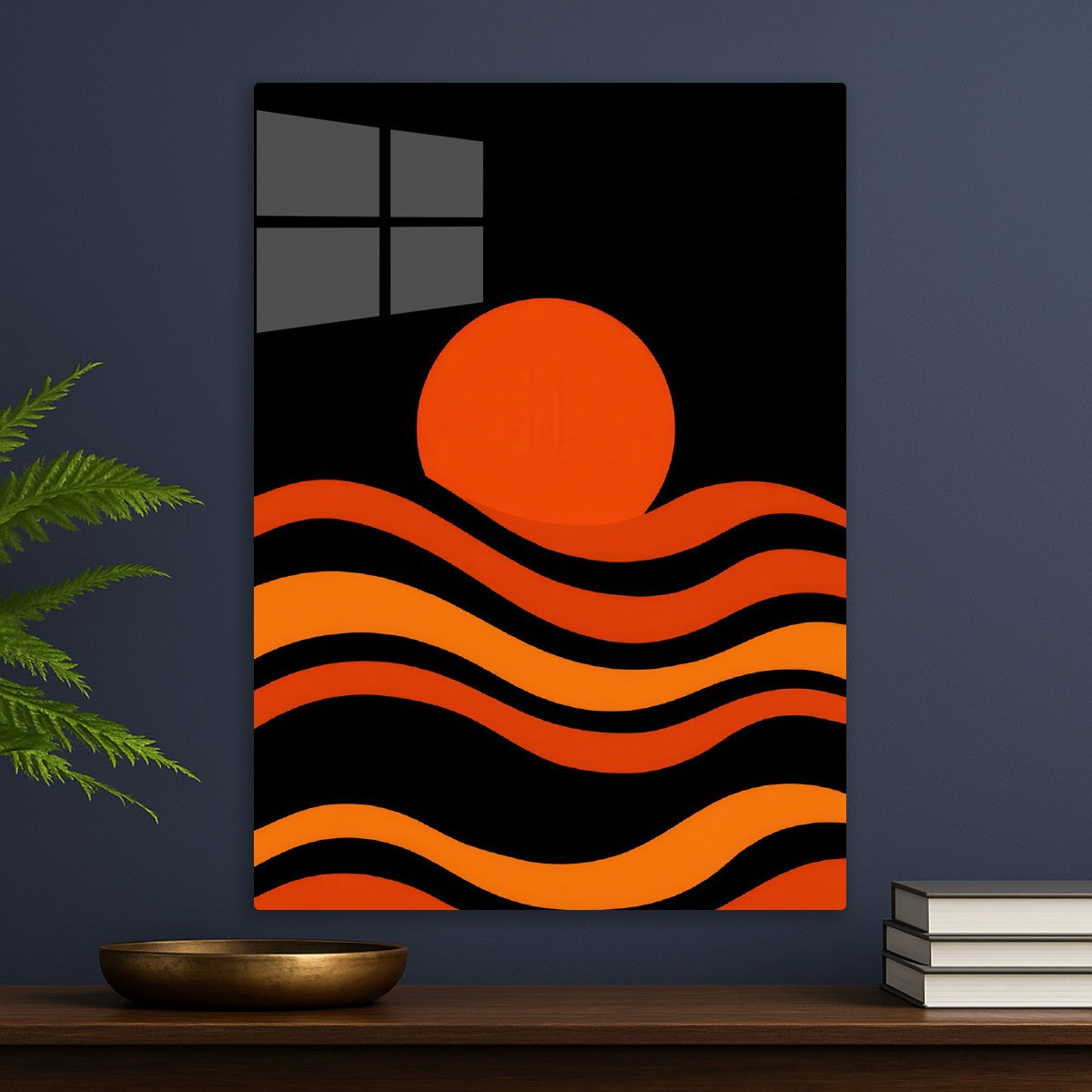 Sun Setting over Waves