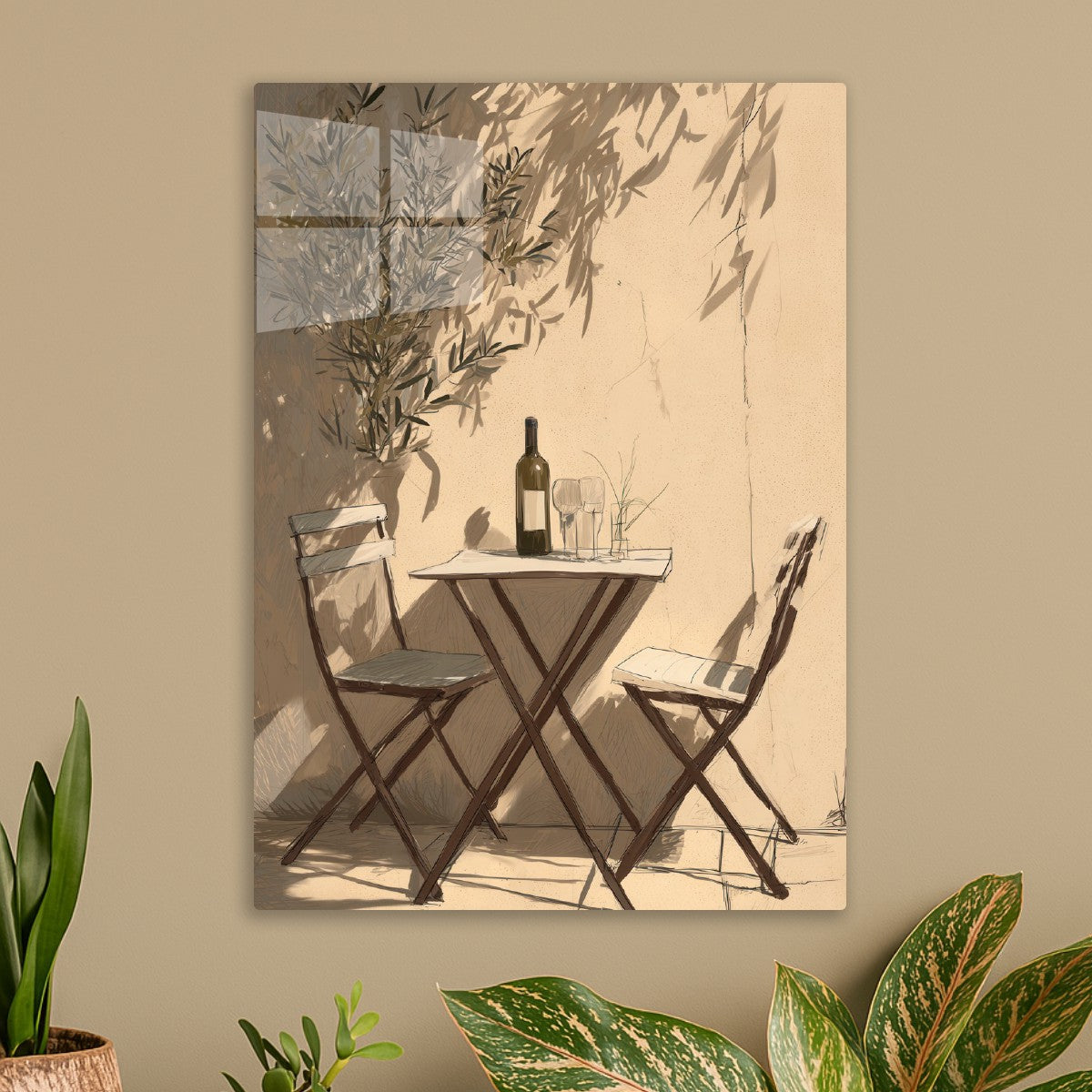 Simple Chairs and Wine