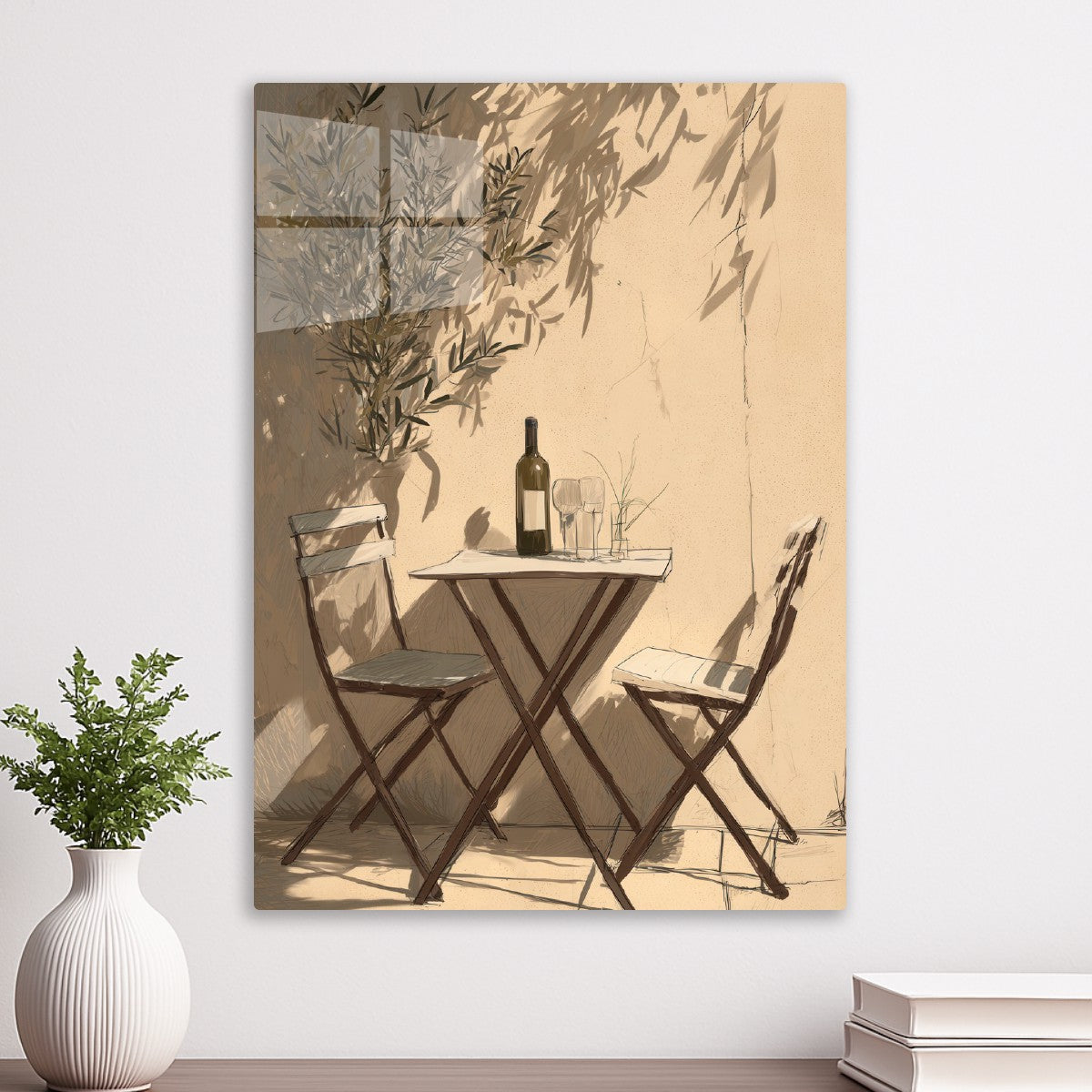 Simple Chairs and Wine