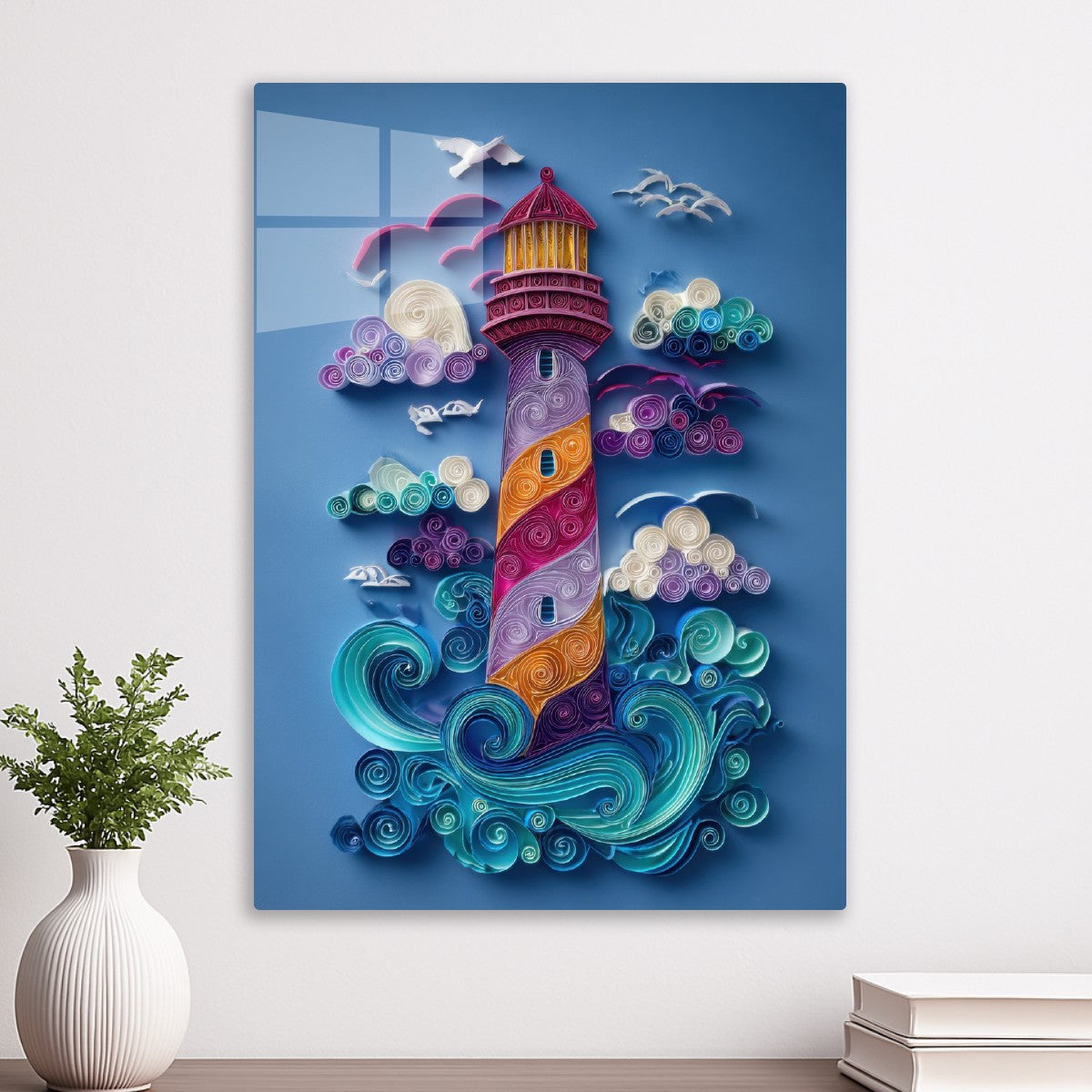 Abstract Lighthouse Papercut