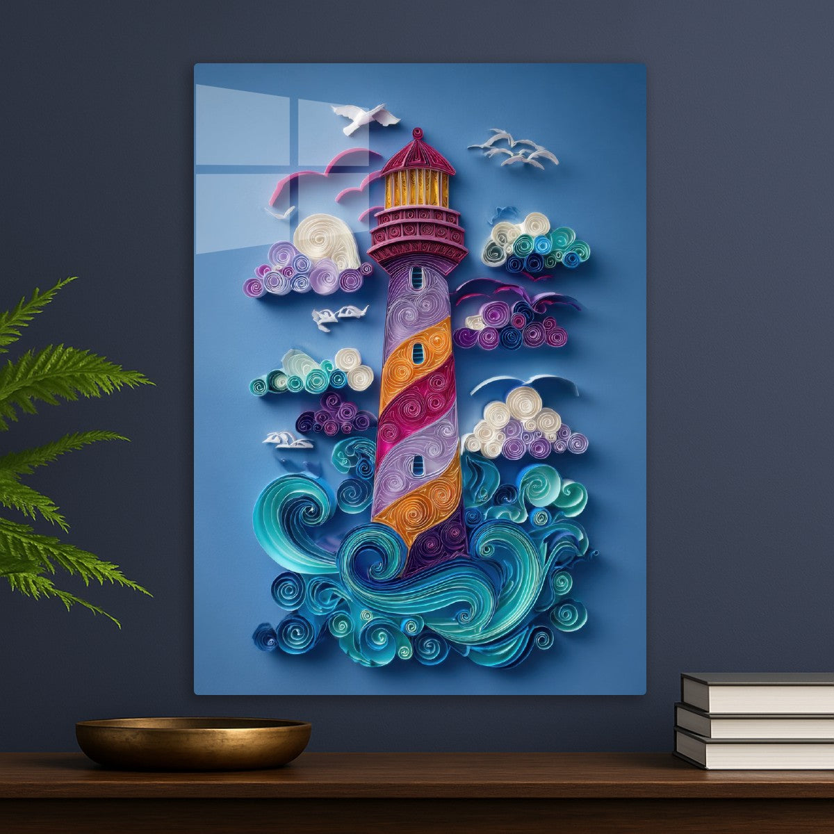 Abstract Lighthouse Papercut