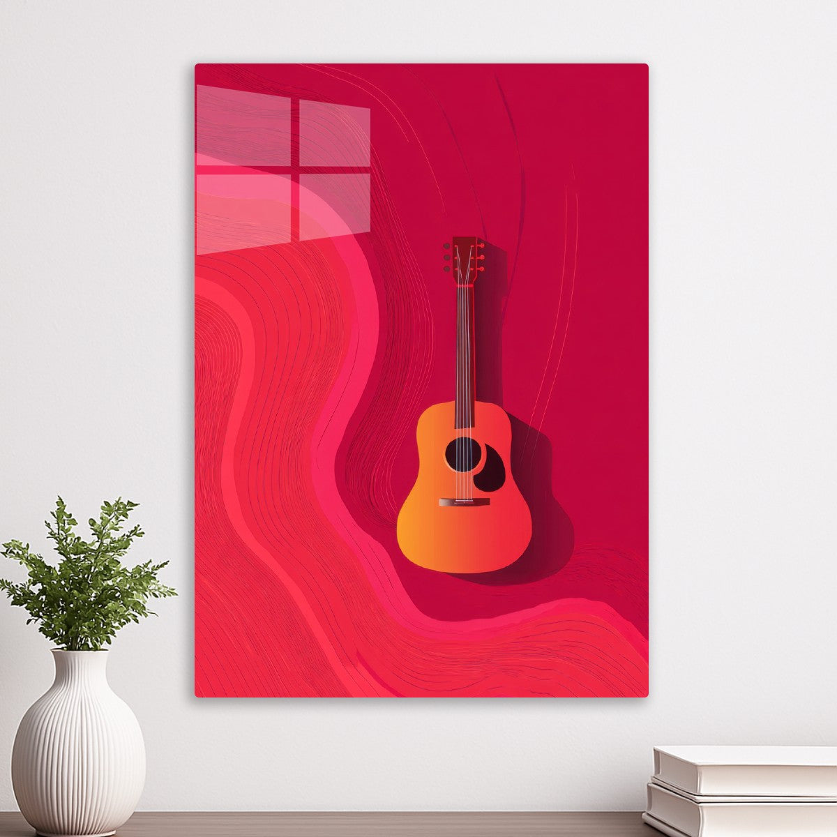 Abstract Pink Guitar Wallpaper