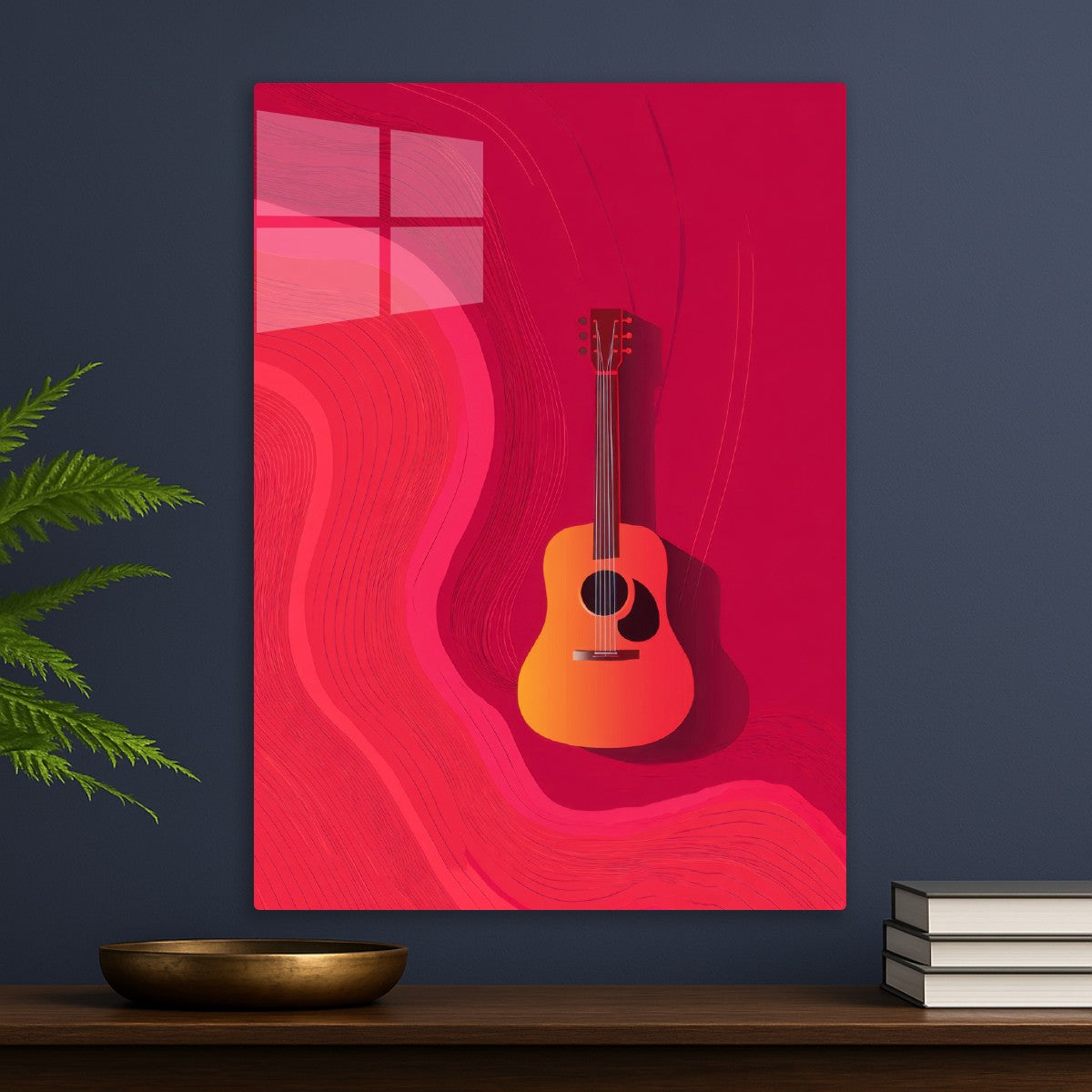 Abstract Pink Guitar Wallpaper