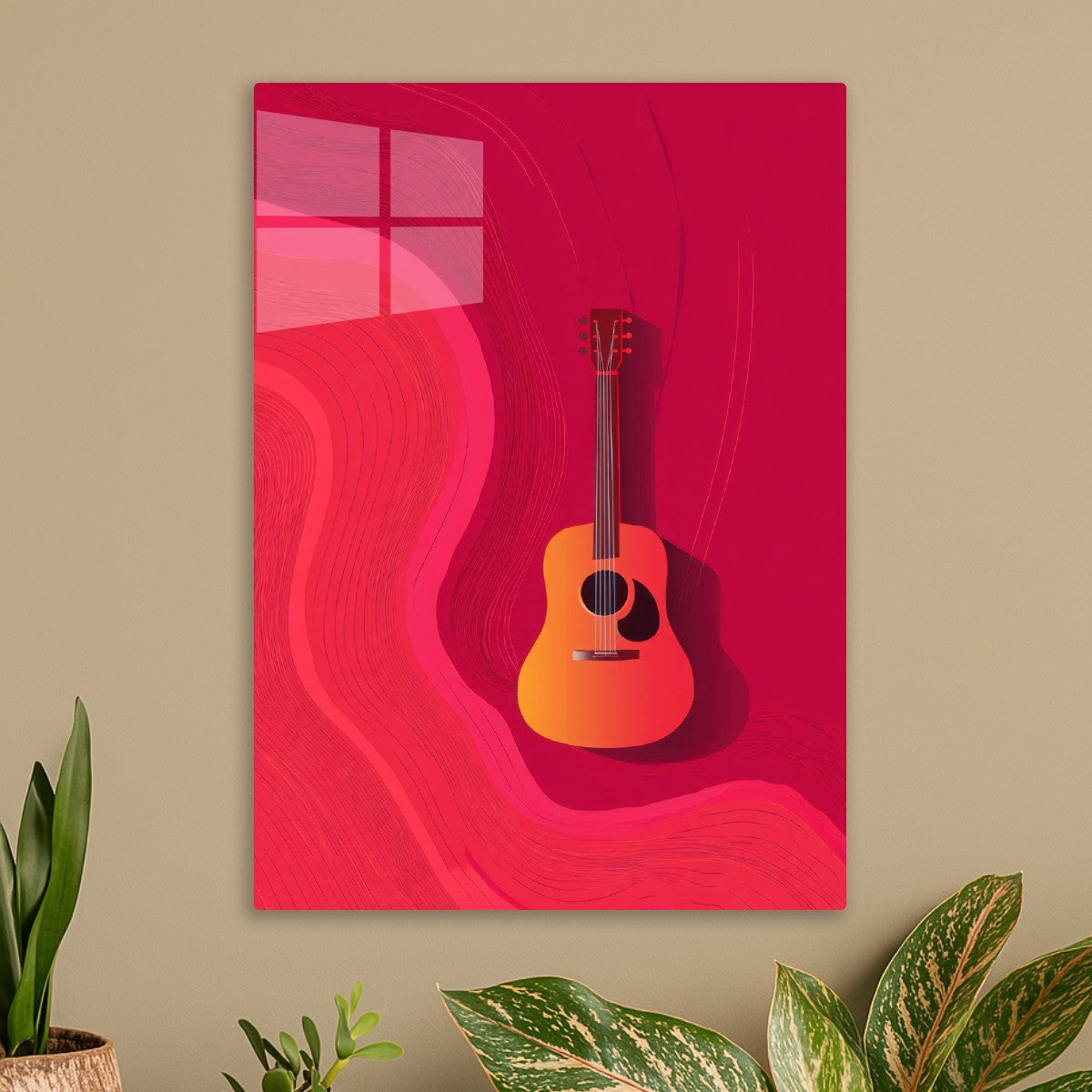 Abstract Pink Guitar Wallpaper