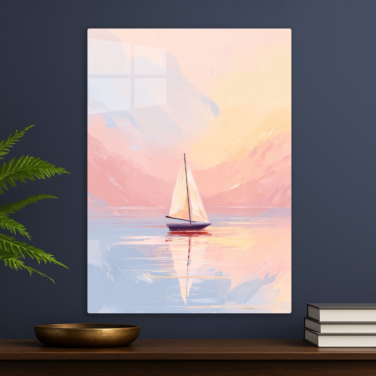 Simple Sailing Boat on the Sea
