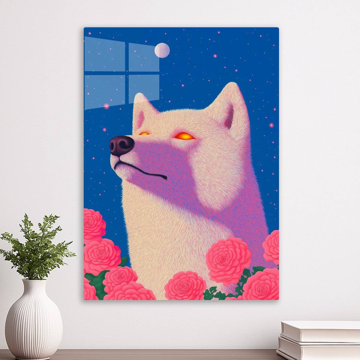 Spirit Wolf and Roses