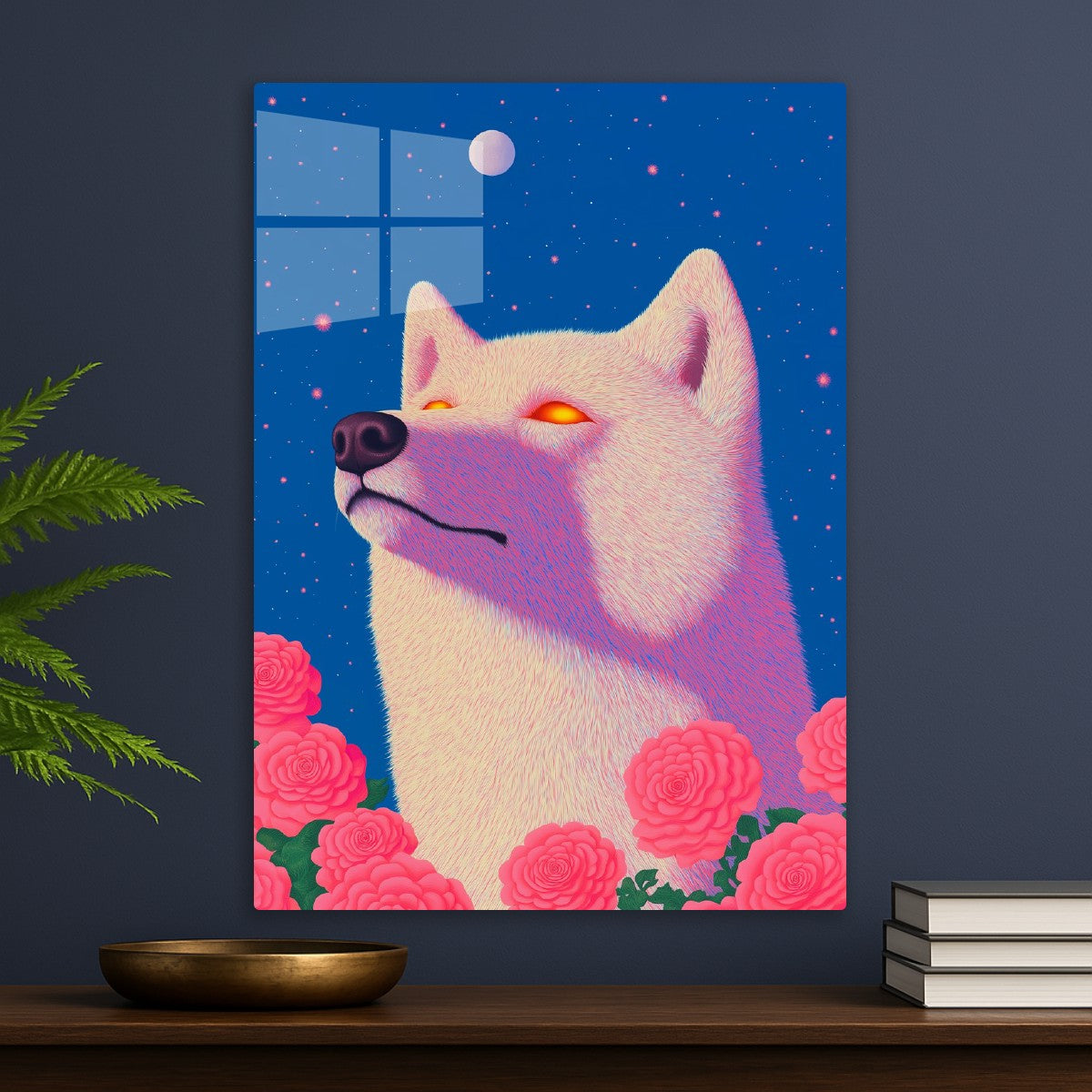 Spirit Wolf and Roses