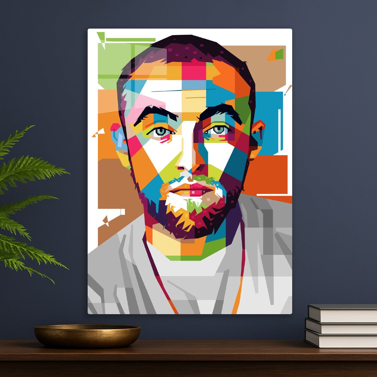 Mac Miller Colorful WPAP Head
