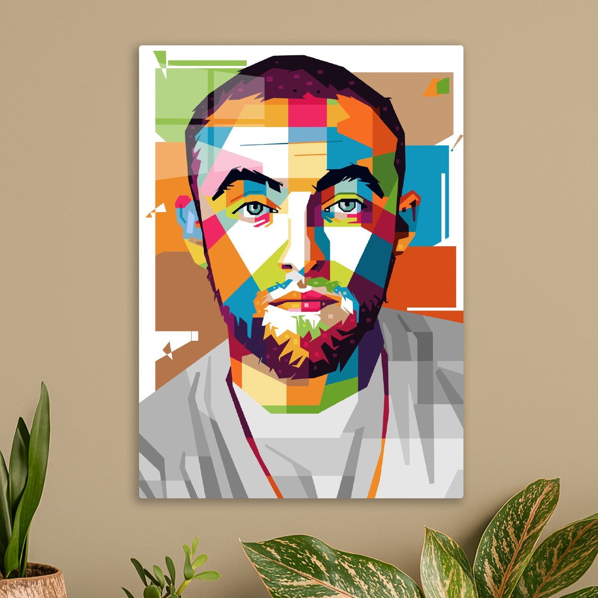 Mac Miller Colorful WPAP Head