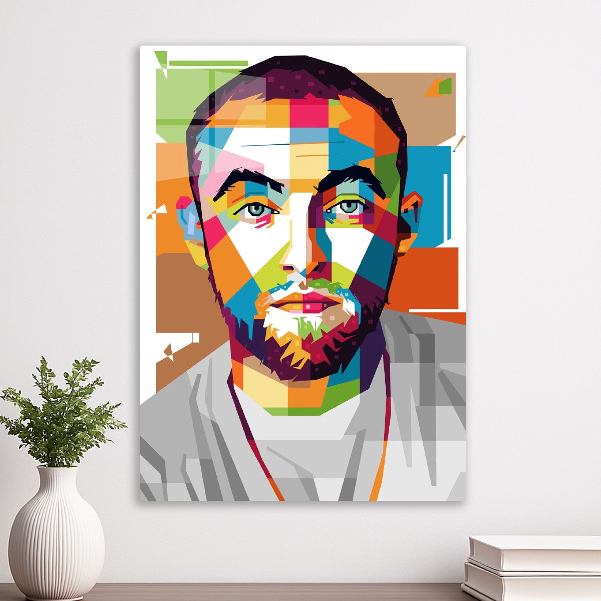Mac Miller Colorful WPAP Head