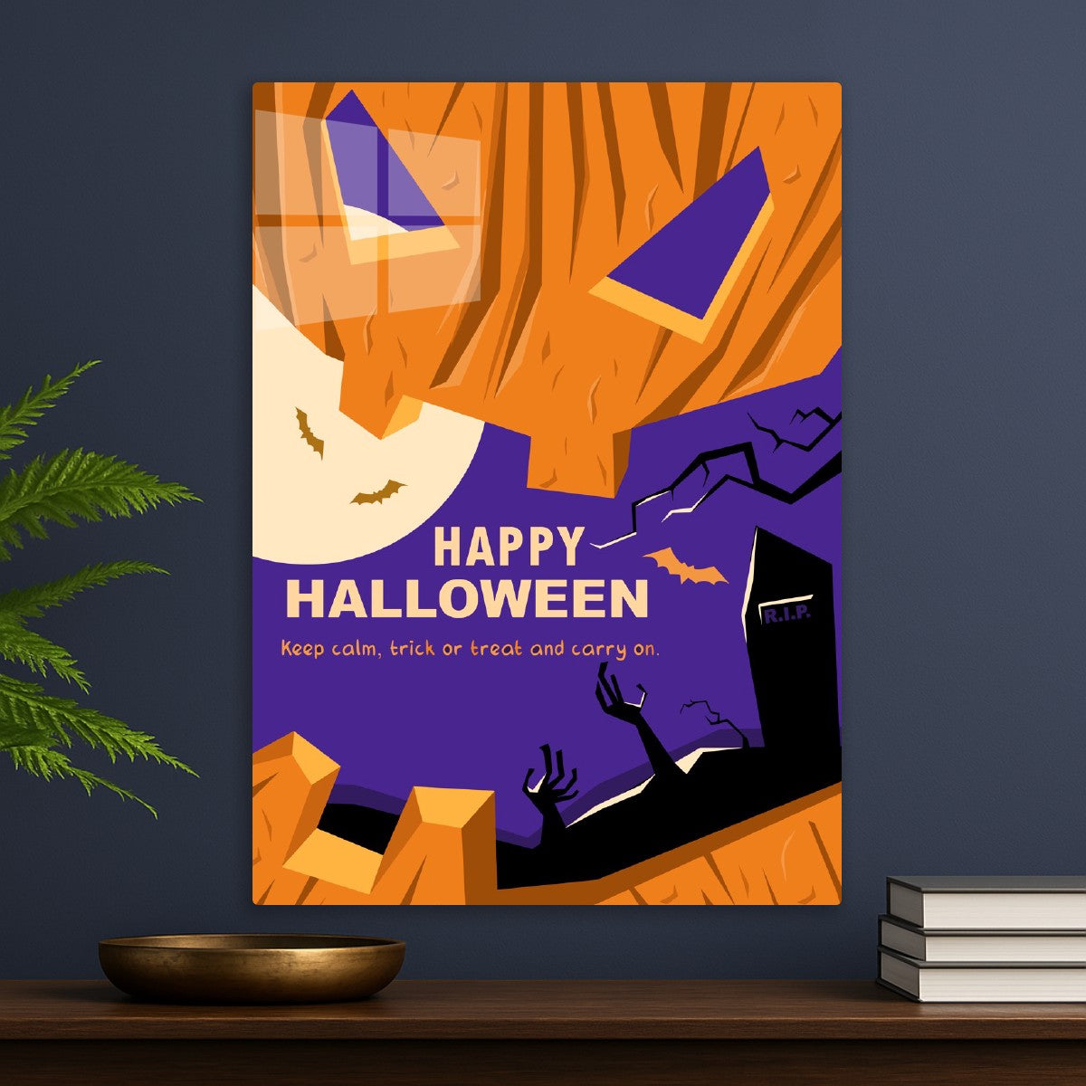 Haunted Pumpkin Night Scene